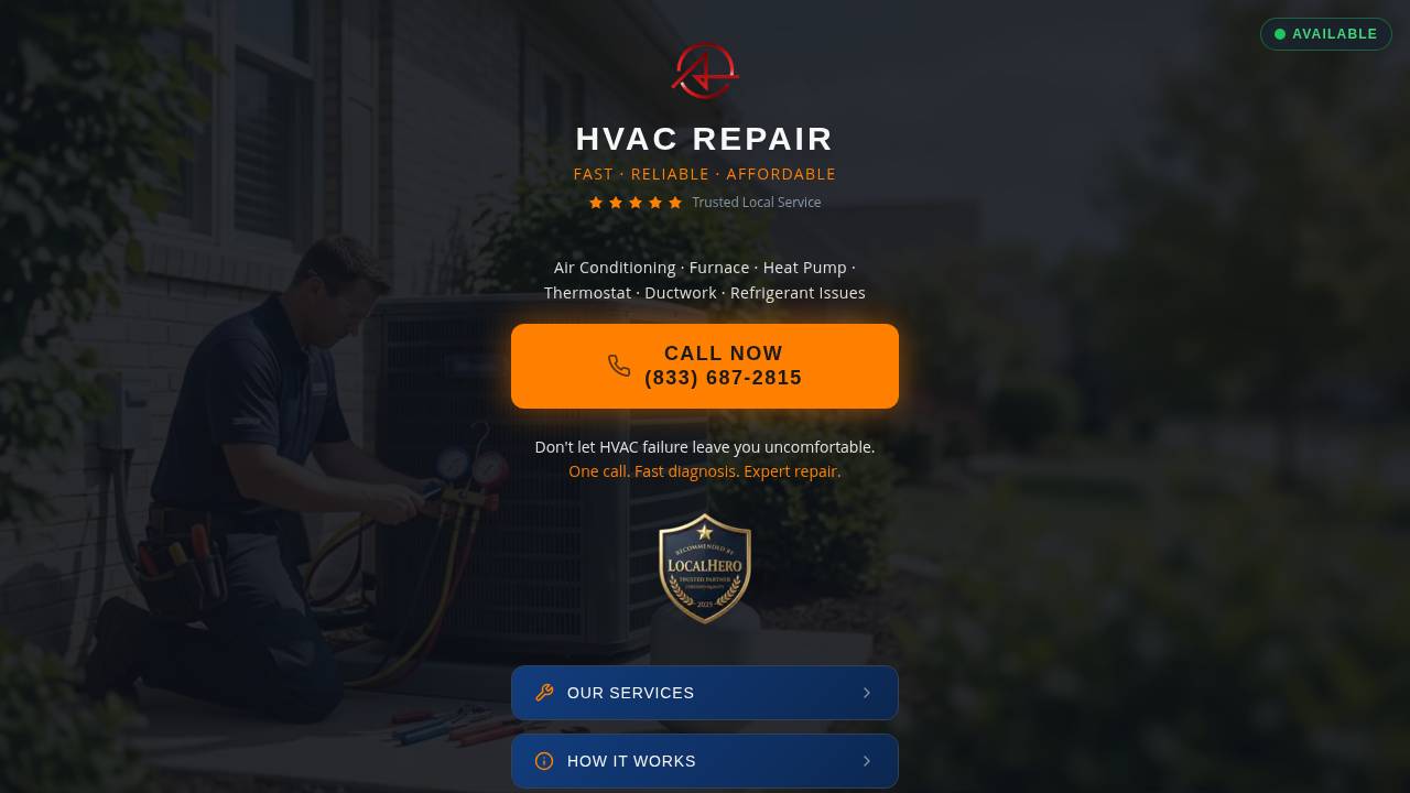 Bernies Heating & Cooling INC website screenshot