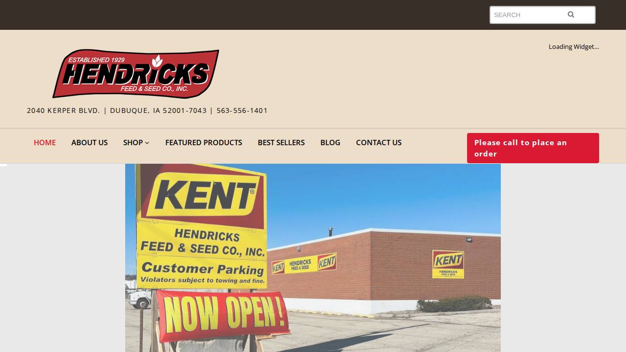 Hendricks Feed & Seed CO INC website screenshot