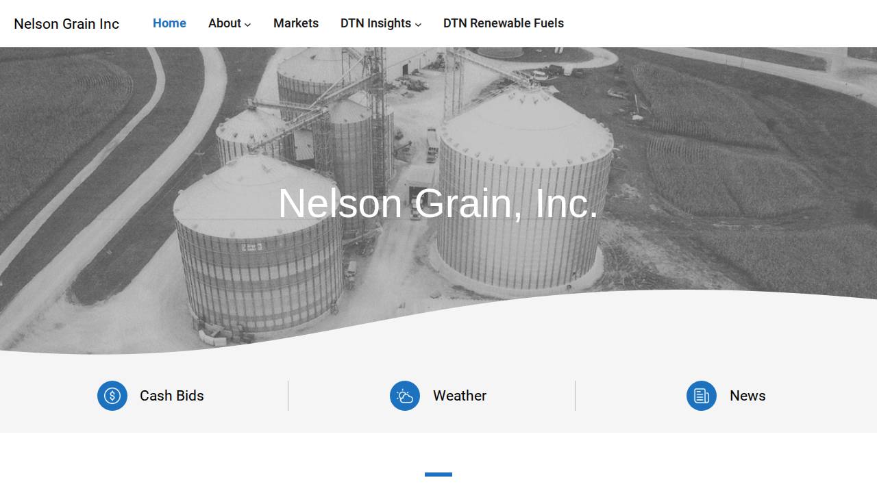 Nelson Grain INC website screenshot