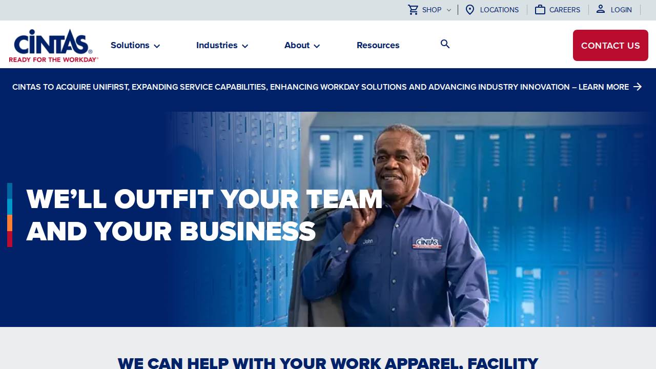 Cintas Corporation #762 website screenshot