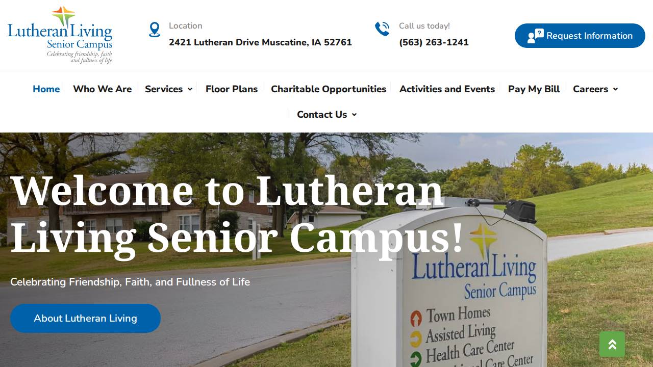 Lutheran Homes Society website screenshot