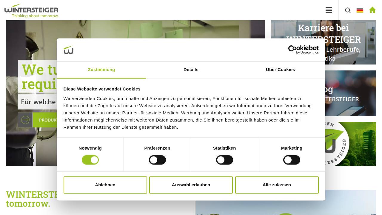 Wintersteiger Inc, Hege Equipment website screenshot