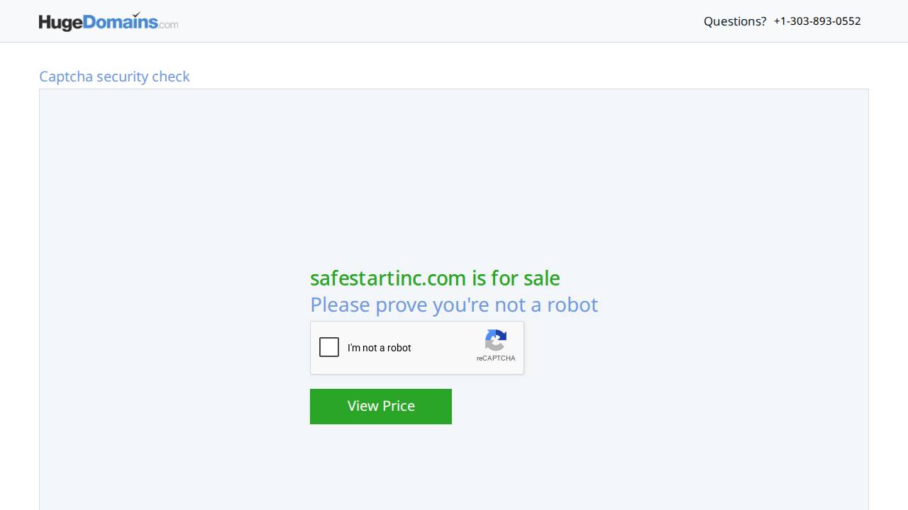 Safe Start, Inc. website screenshot