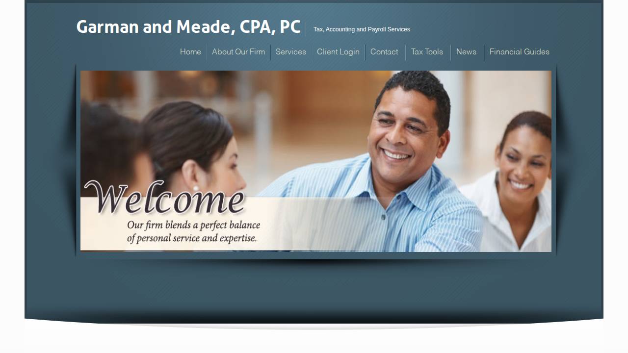 Garman & Meade CPA PC website screenshot