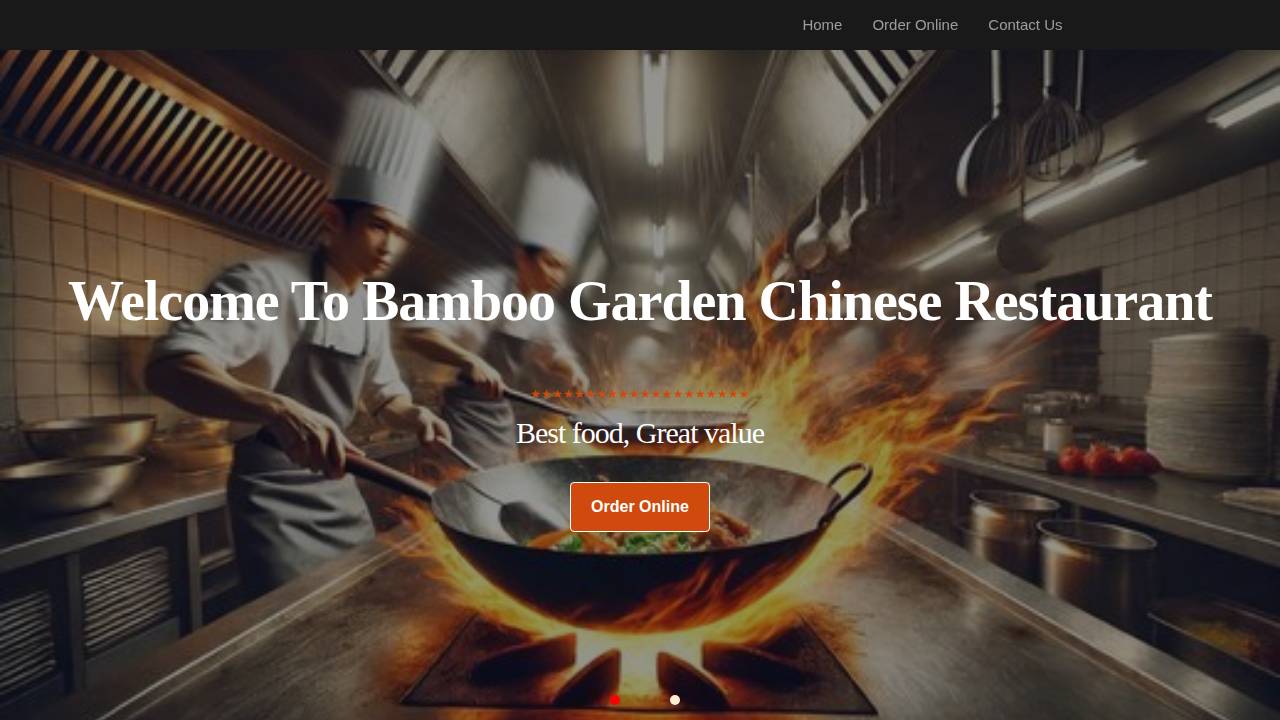 Bamboo Garden Chinese Restaurant website screenshot