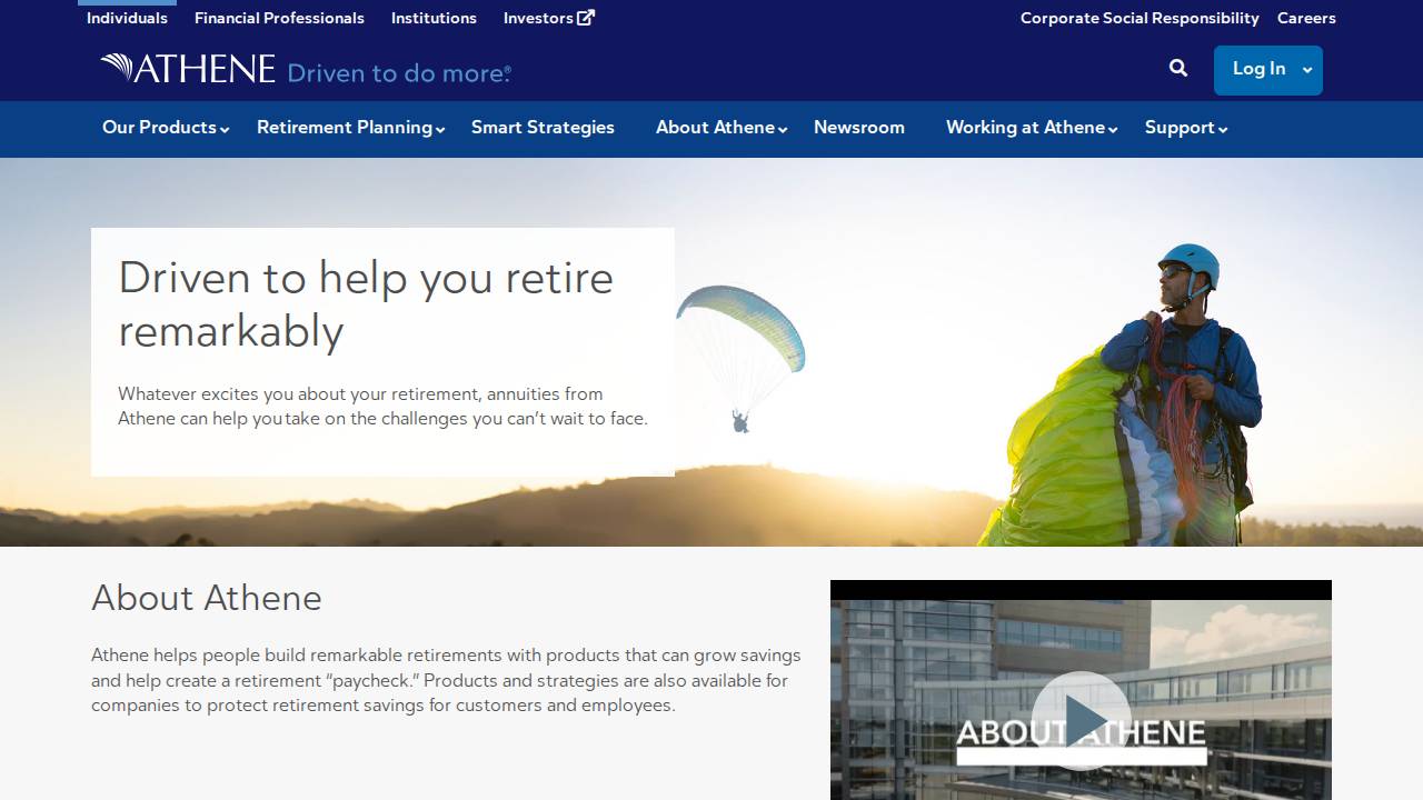 Athene Annuity & Life Company website screenshot
