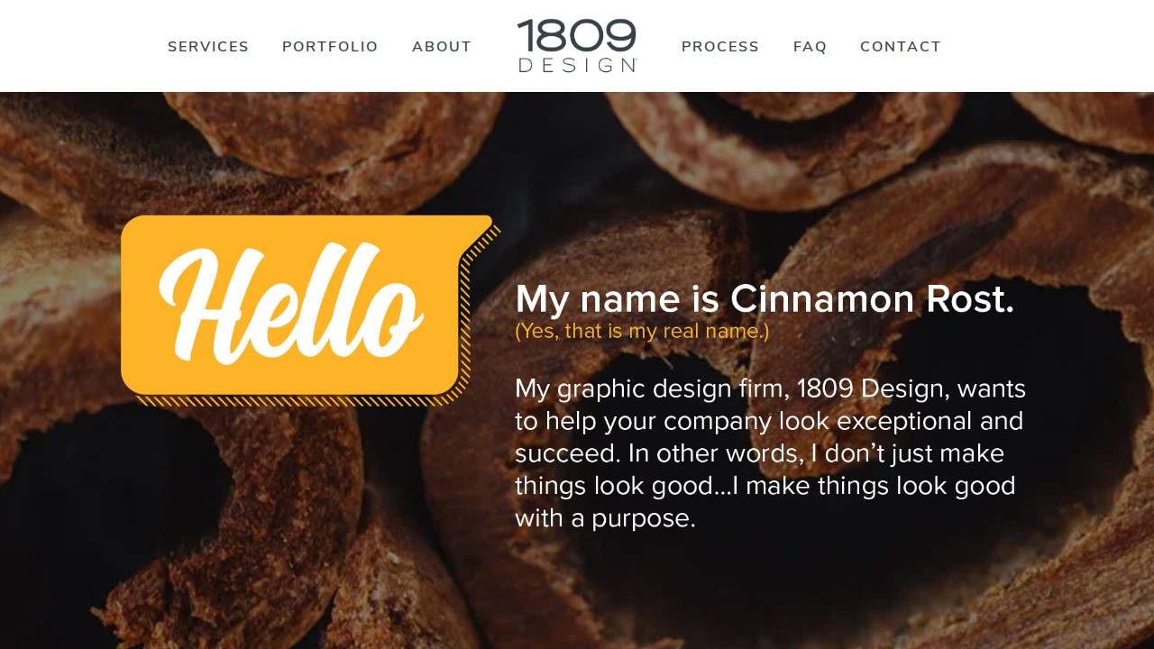1809 Design website screenshot