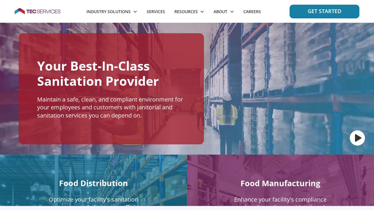 TEC Services website screenshot