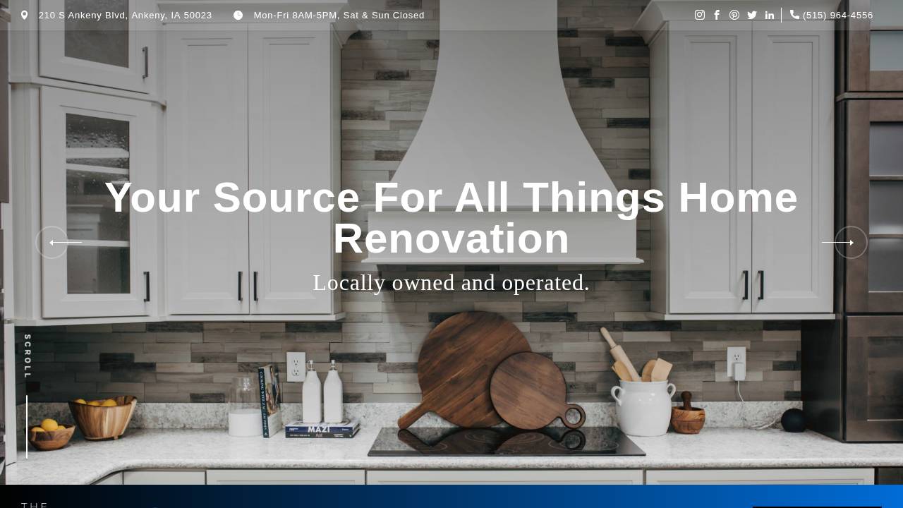 Ankeny Glass INC DBA THE Kitchen & Bath Company website screenshot