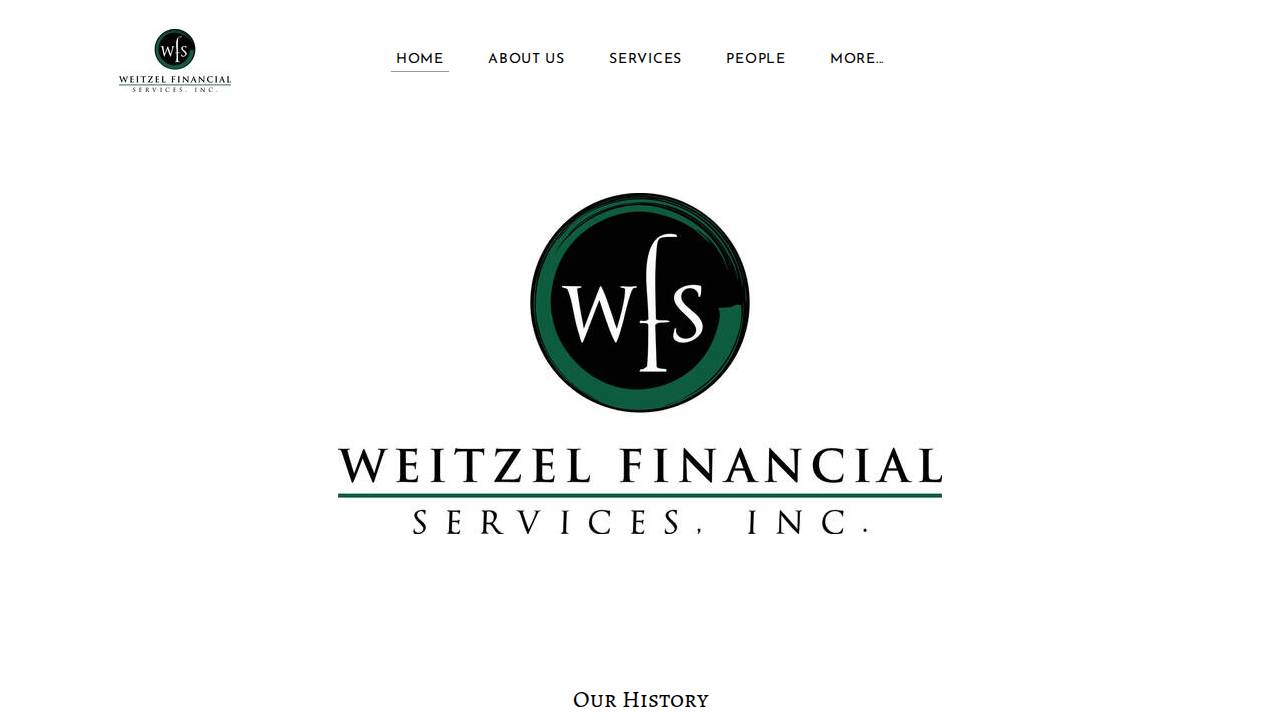 Weitzel Financial Services, Inc. website screenshot