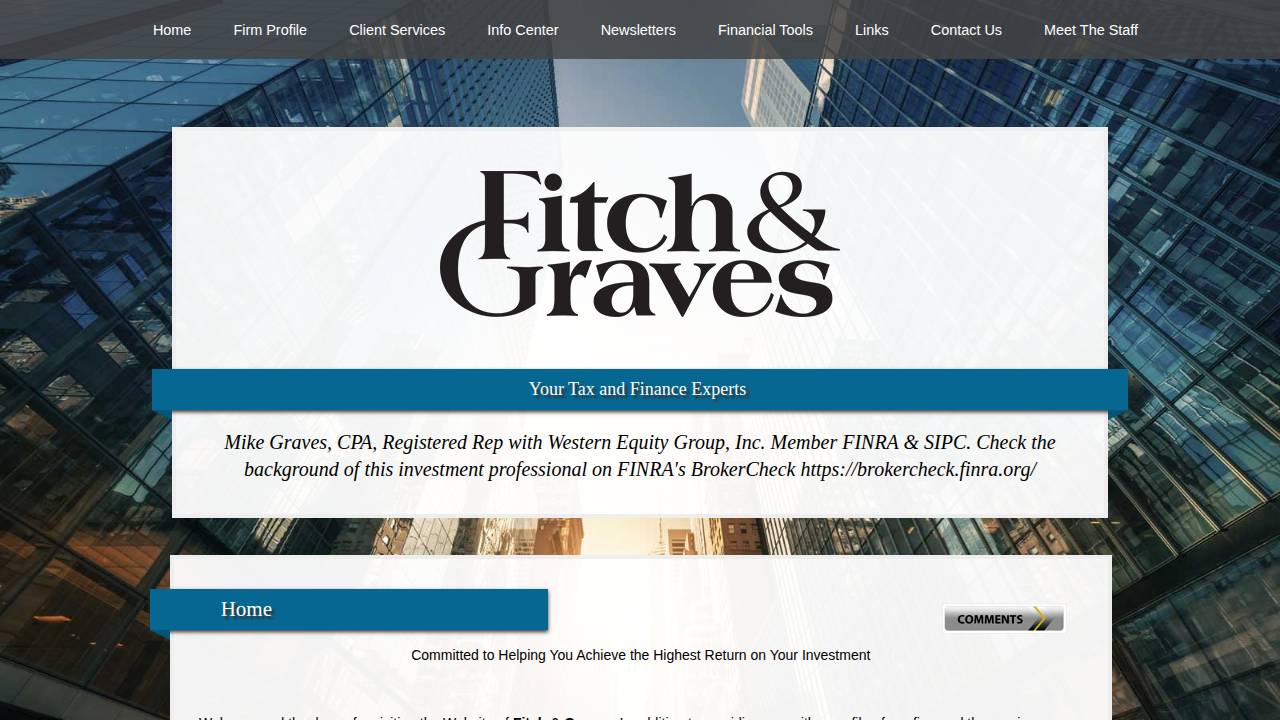Graves TAX & Accounting website screenshot