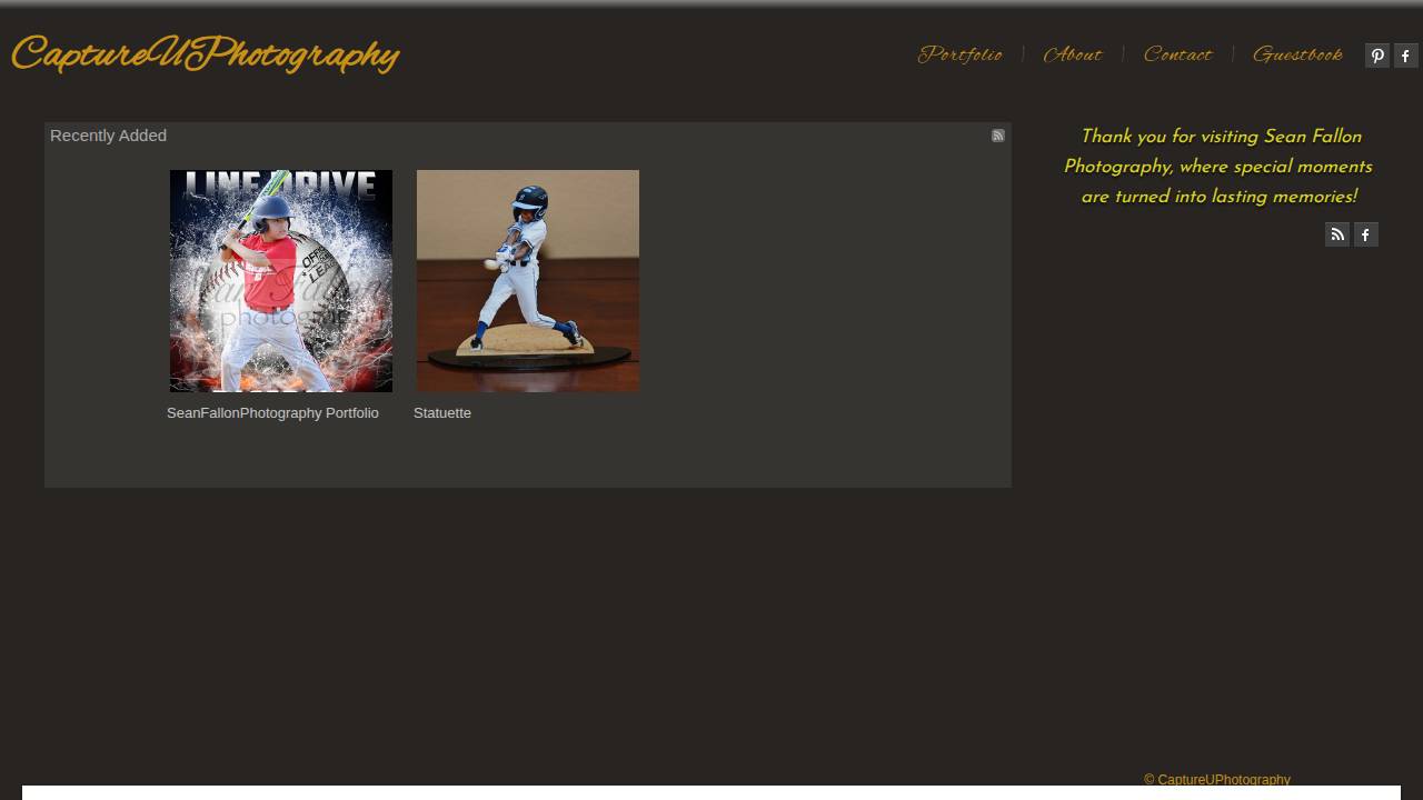 Capture U Photography website screenshot