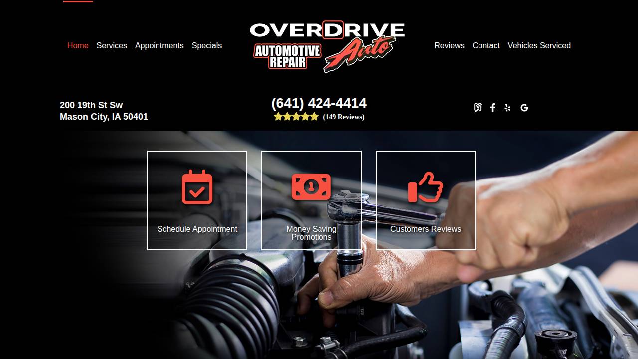 Overdrive Auto Llc website screenshot