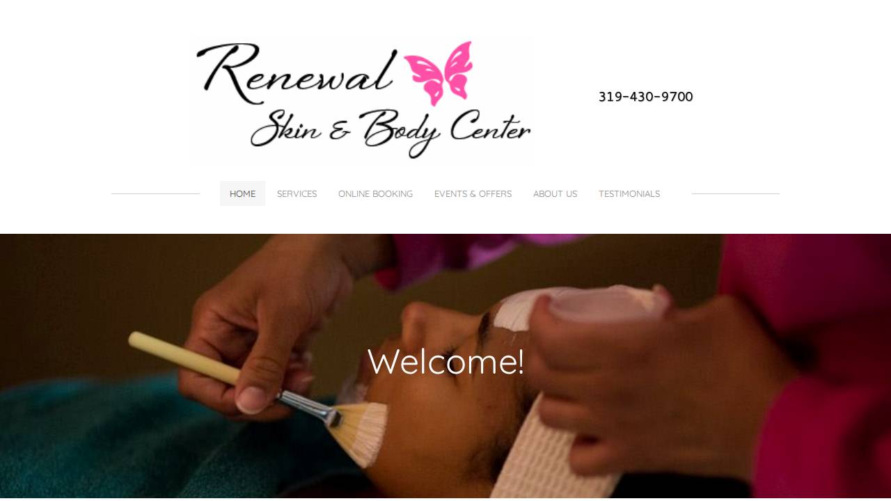 Renewal Skin & Body Center LLC website screenshot