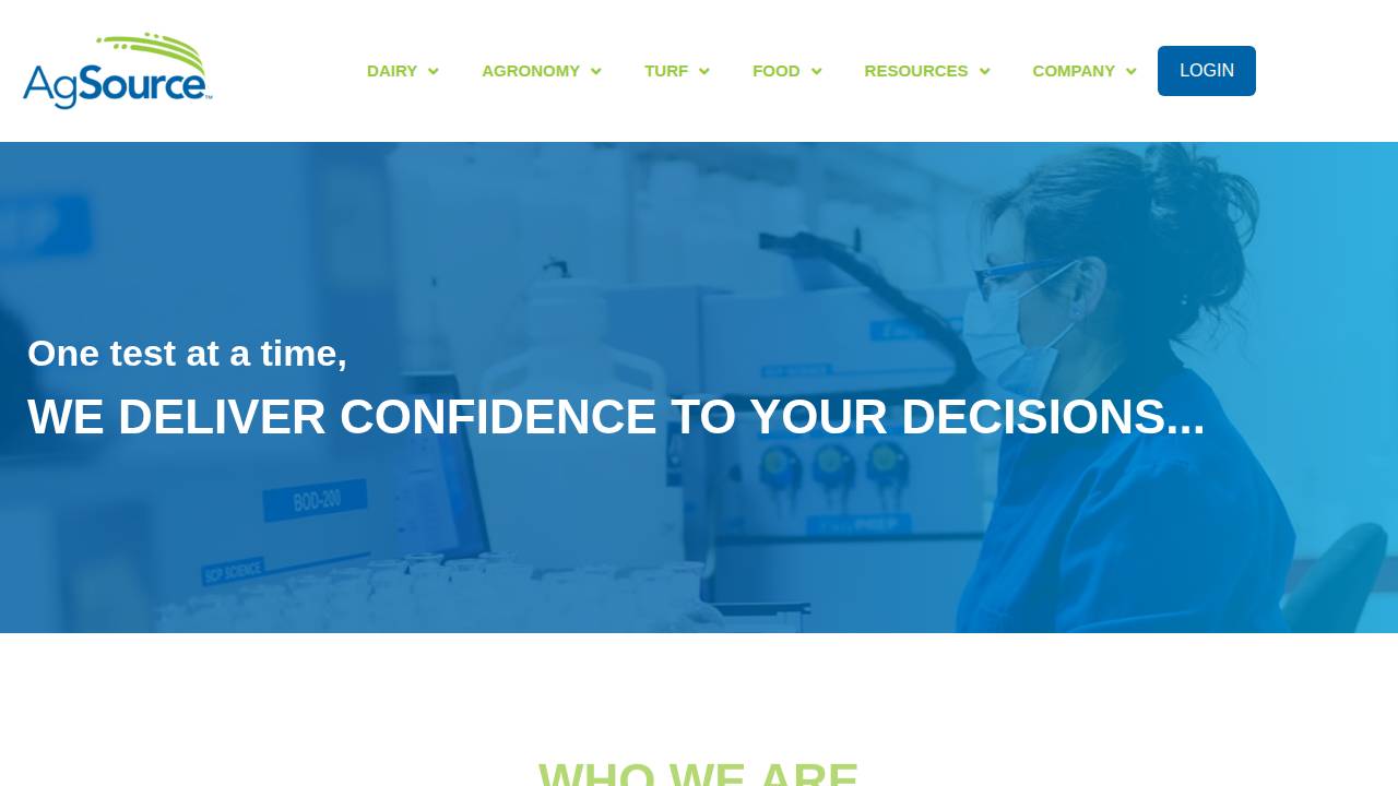 Agsource Cooperative Services website screenshot