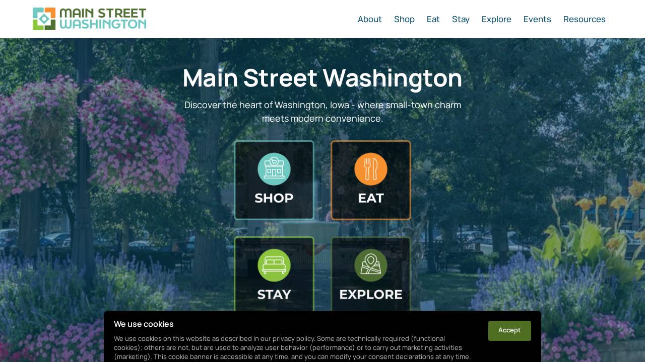 Main Street Washington INC website screenshot