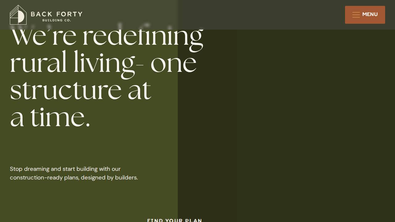 Back 40 Projects INC website screenshot