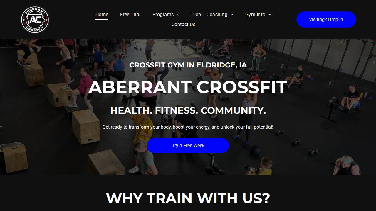 Aberrant Athletics Llc website screenshot