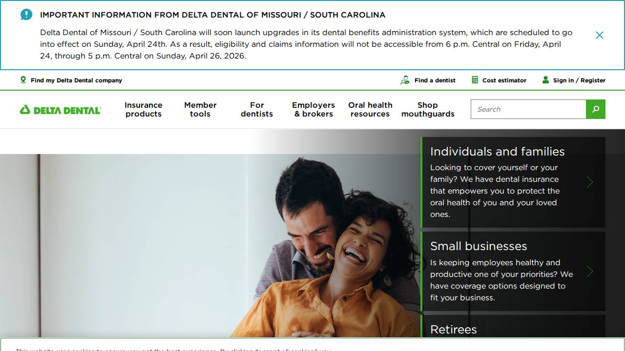 Delta Dental OF Iowa Foundatio website screenshot