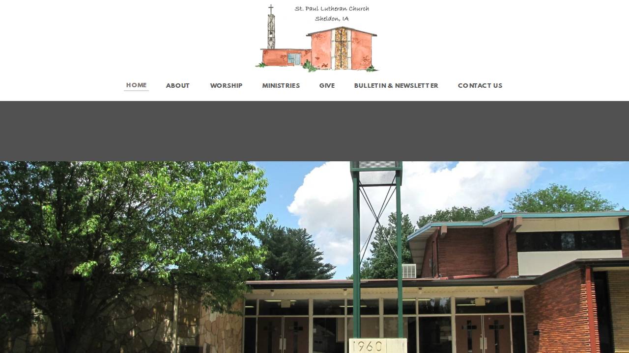 ST Paul Evangelical Lutheran website screenshot