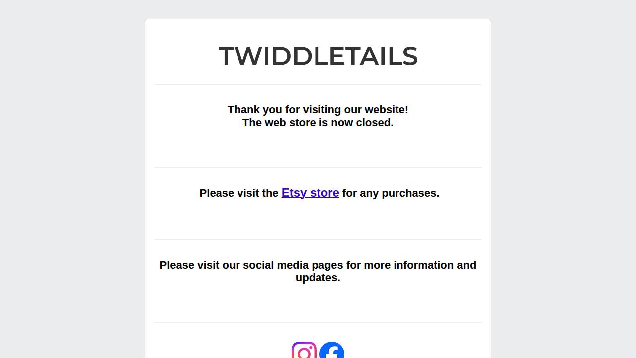 Twiddletails Llc, Twiddletails website screenshot