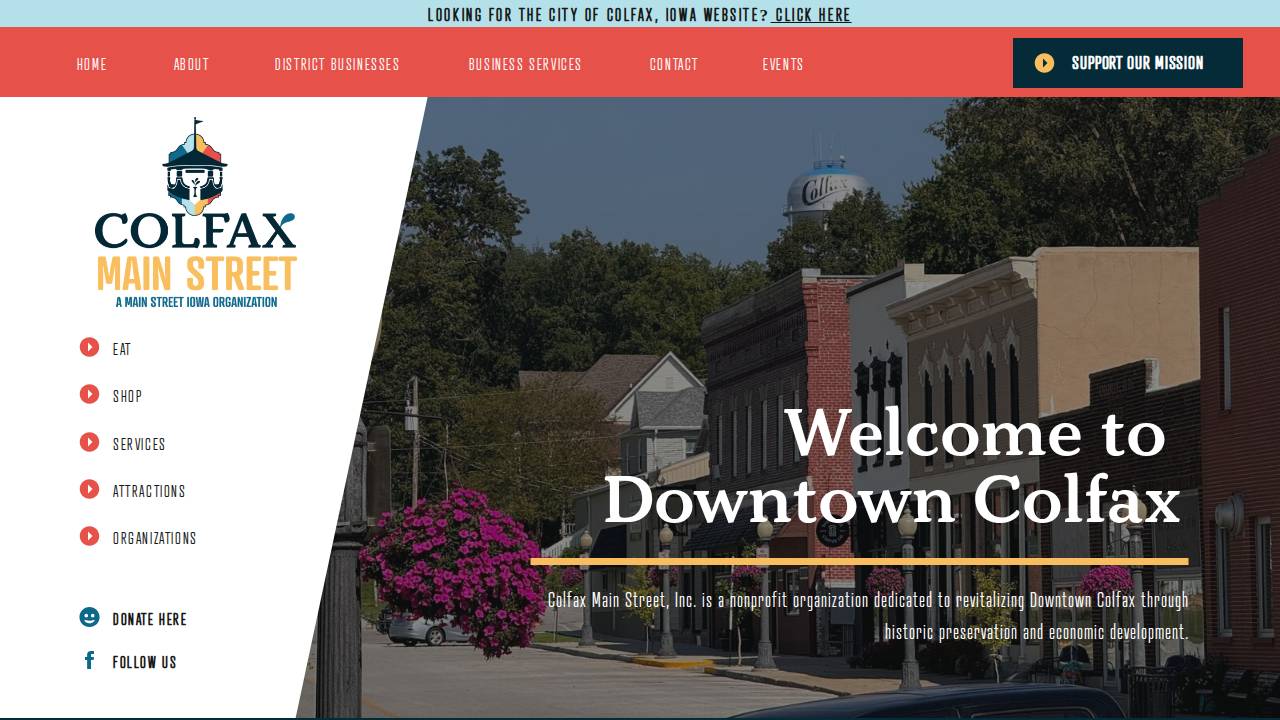 Colfax Main Street Inc website screenshot