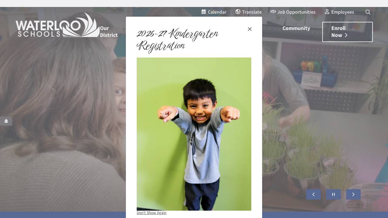 Waterloo Community School Dist, Carver Academy website screenshot