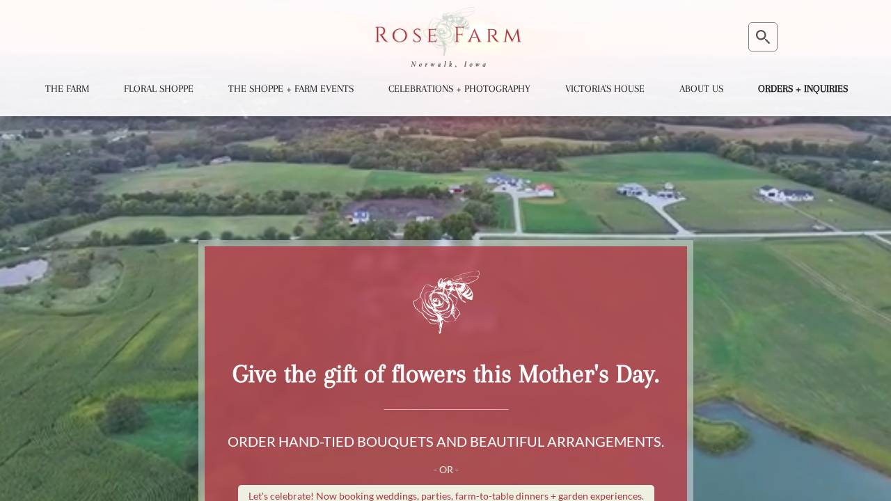 Rose Farm LLC website screenshot