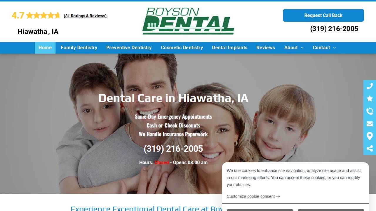 Boyson Dental Associates PLC website screenshot