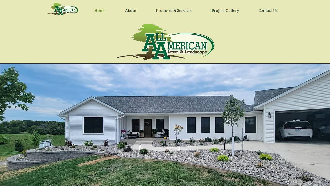 ALL American Lawn & Landscape Llc website screenshot