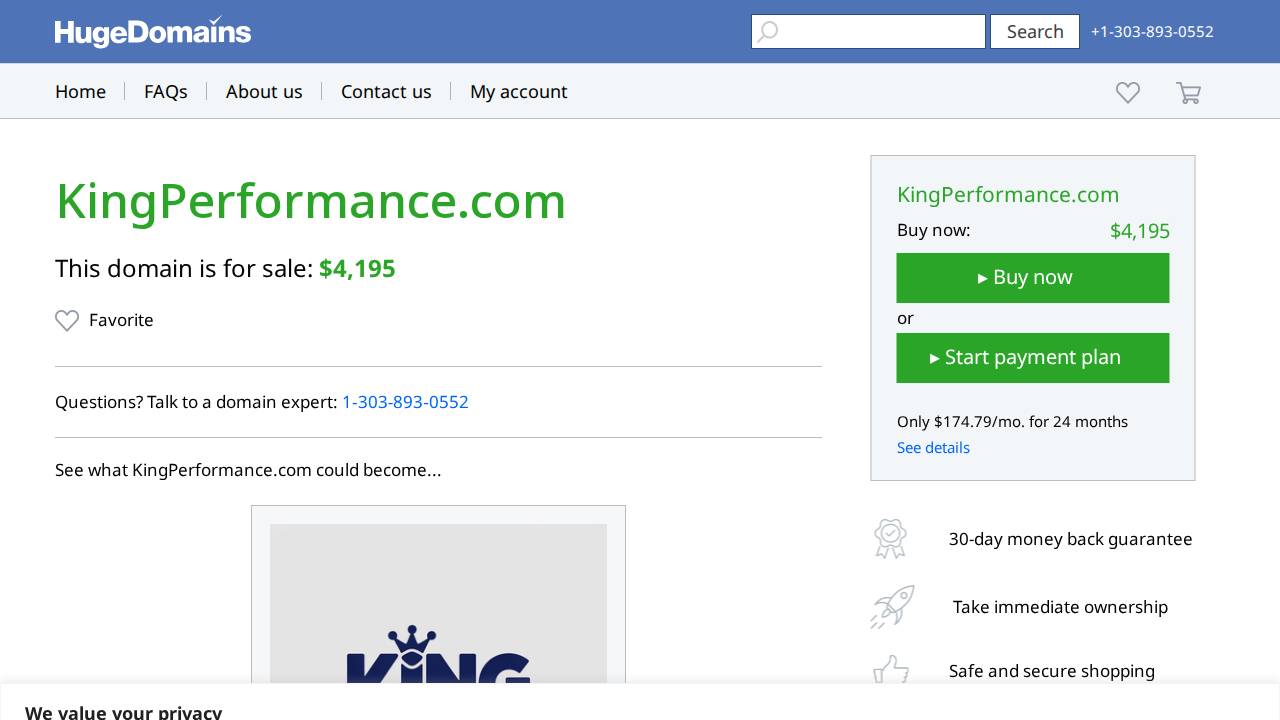 King Performance Llc, Business website screenshot