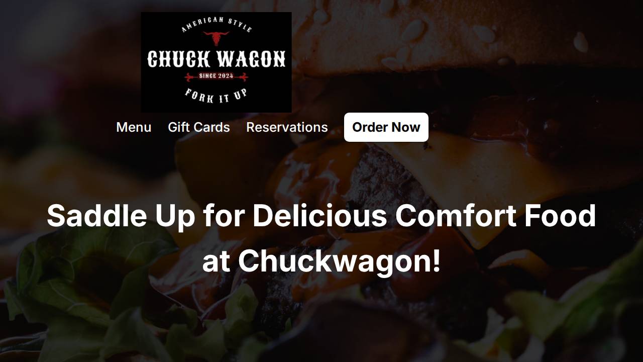Chuckwagon Restaurant website screenshot