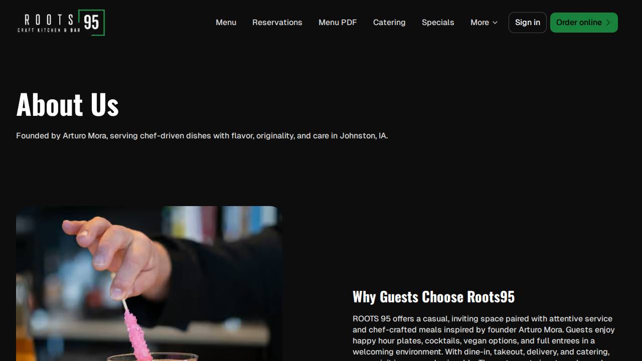 Roots95 website screenshot