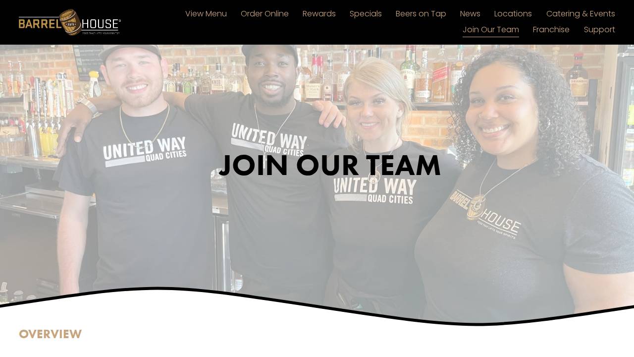 Barrel House website screenshot