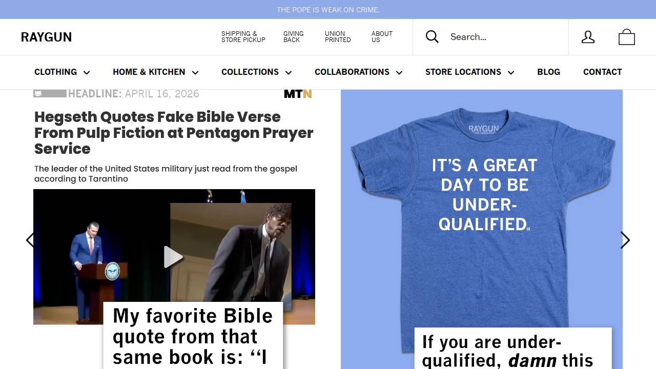 Raygun website screenshot