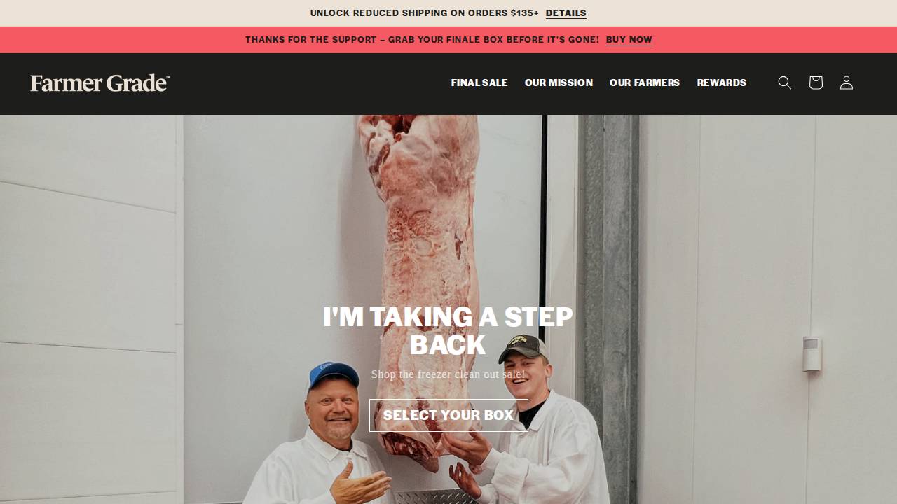 Farmer Grade website screenshot