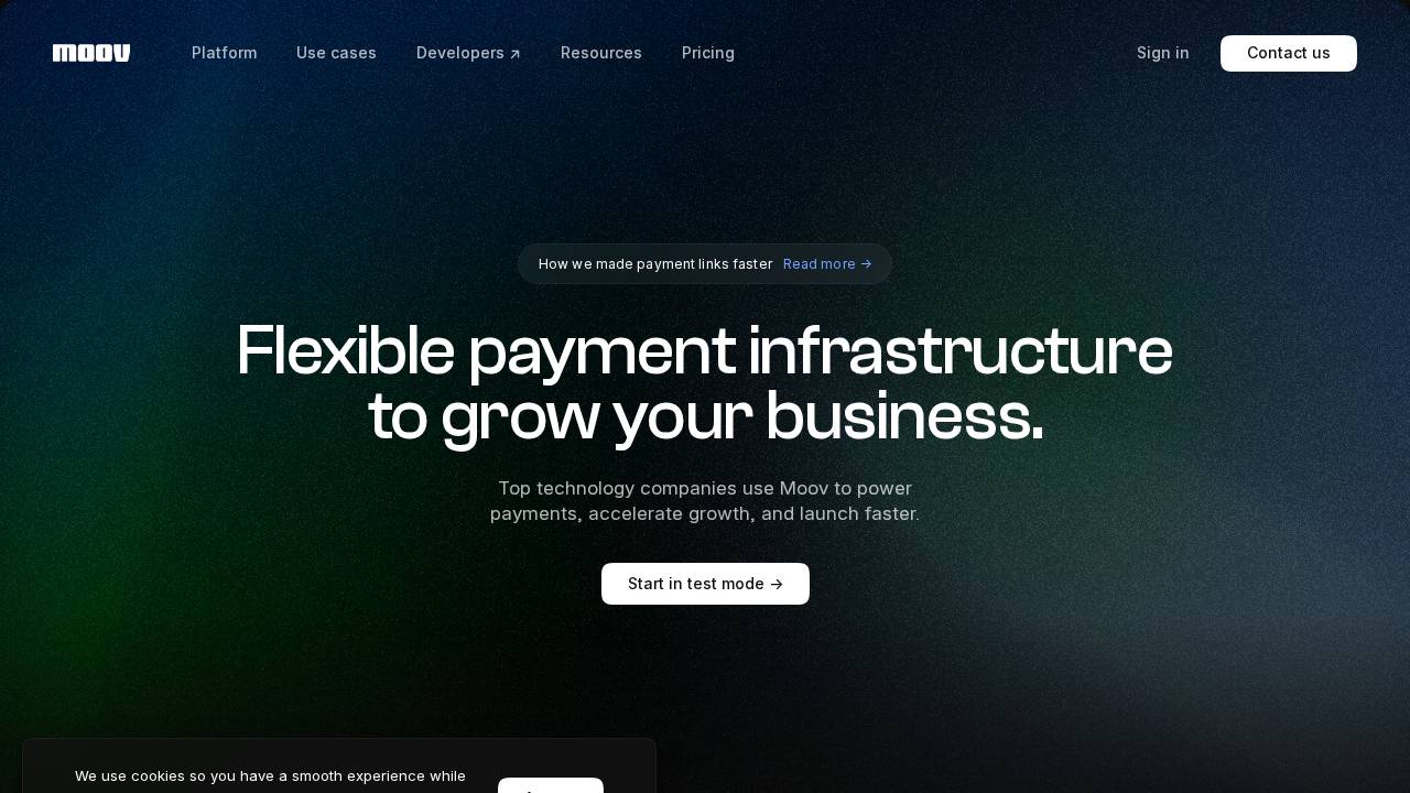 Moov website screenshot