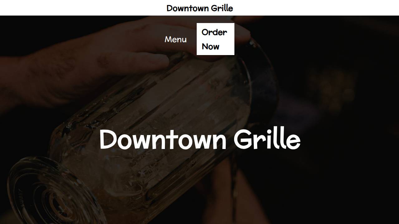 Downtown Grille website screenshot