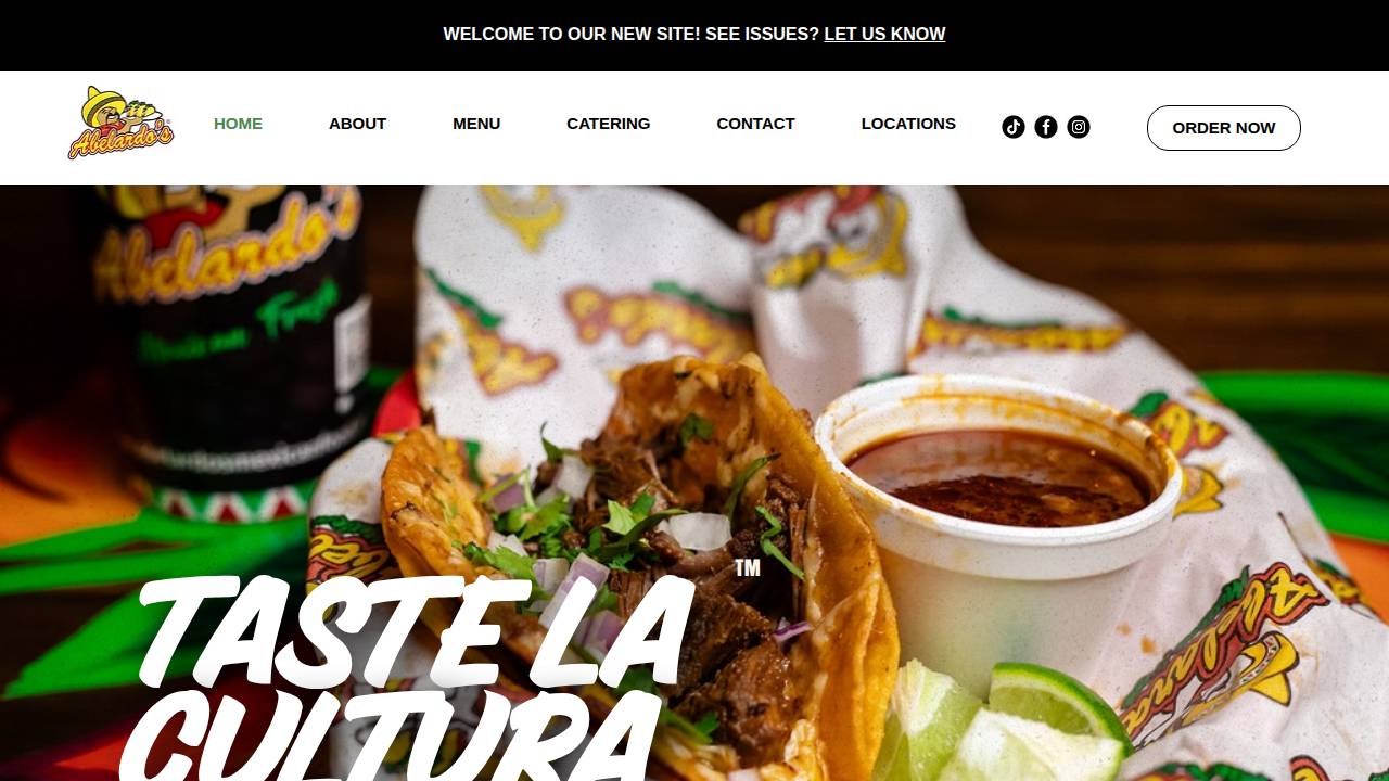 Abelardos Mexican Fresh - Altoona website screenshot