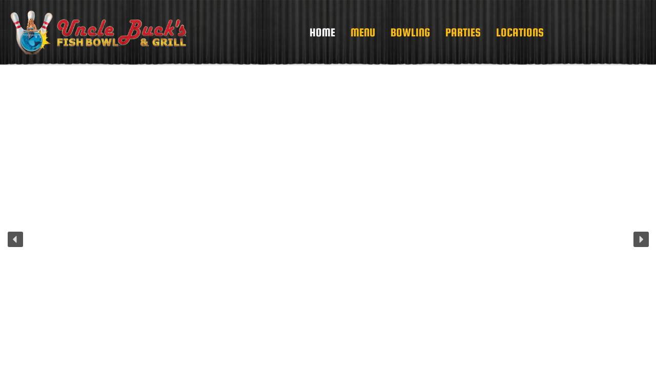 Uncle Buck's Fish Bowl and Grill website screenshot