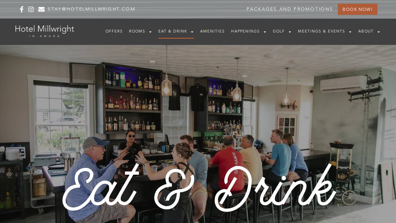 Indigo Room website screenshot