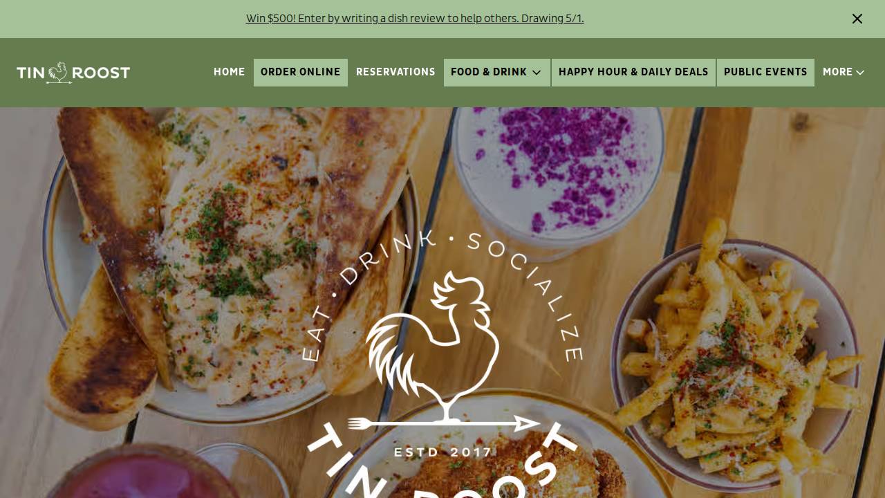 Tin Roost website screenshot