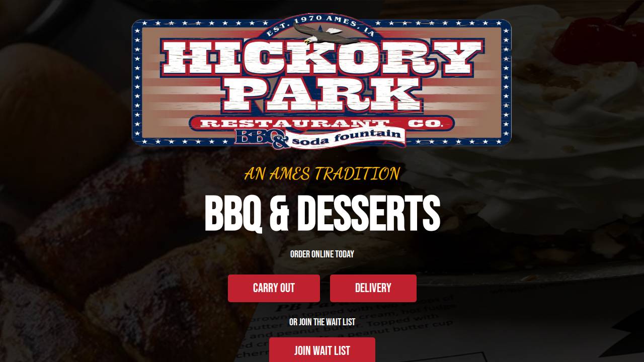 Hickory Park website screenshot