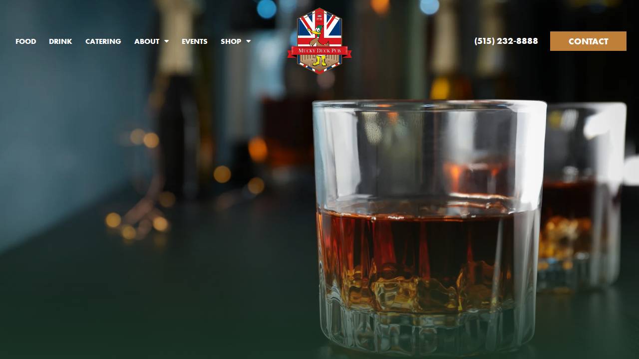 The Mucky Duck Pub website screenshot