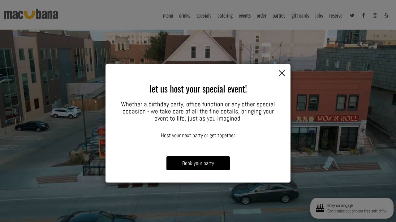 Macubana website screenshot