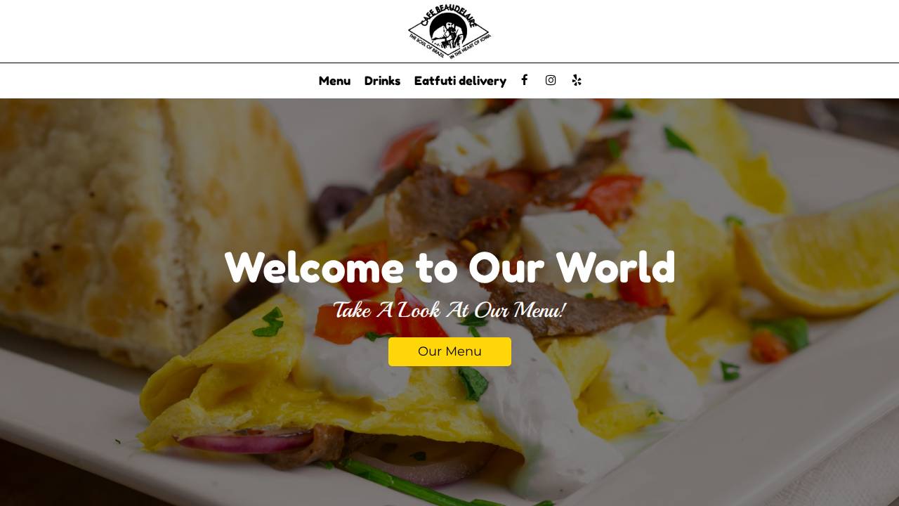 Cafe Beaudelaire website screenshot