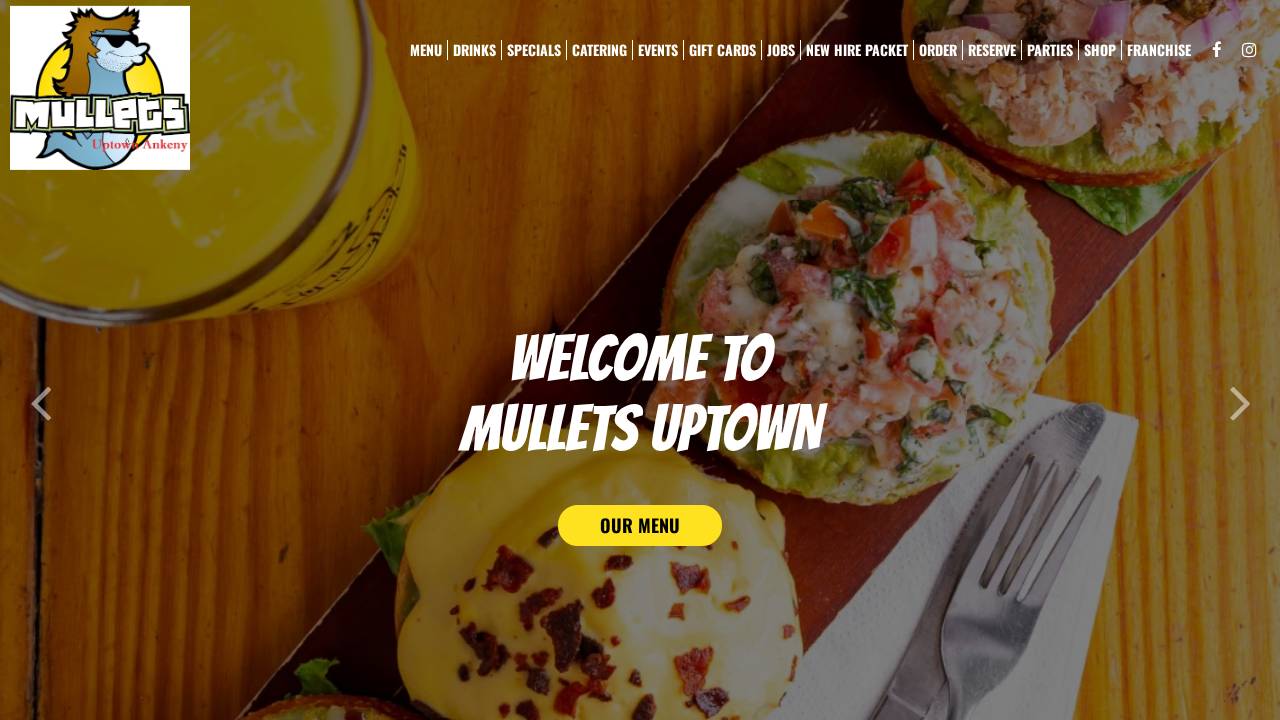 Mullets - Uptown Ankeny website screenshot