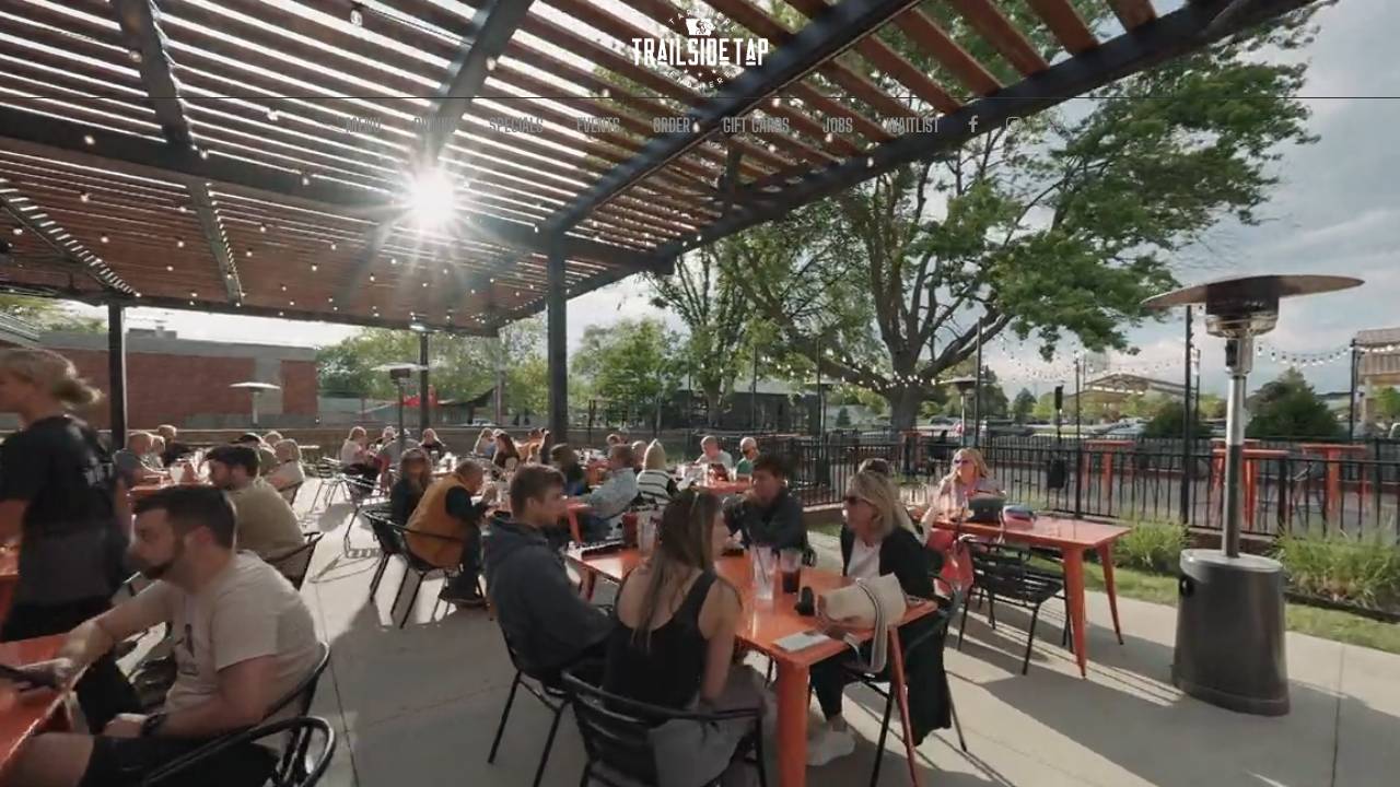 TrailSide Tap website screenshot