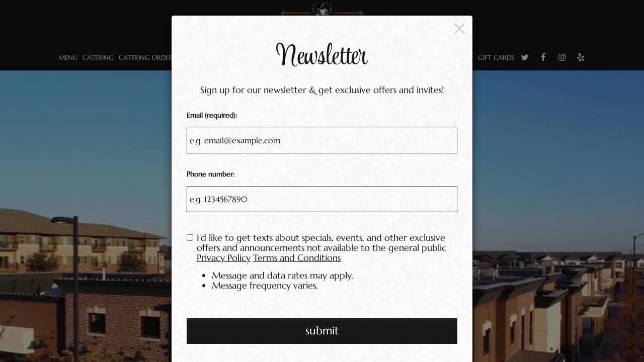 Main Street Cafe & Bakery (Ankeny) website screenshot
