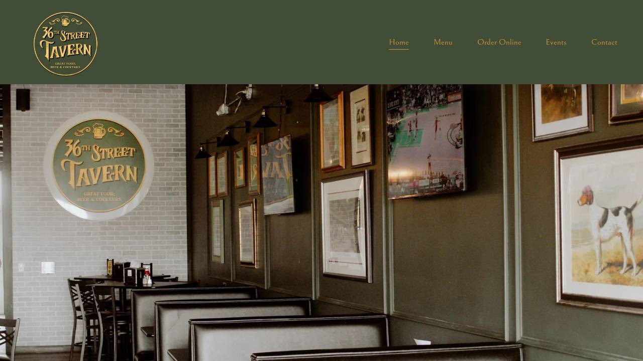 36th Street Tavern website screenshot